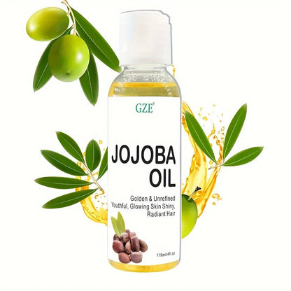 GZE Organic Jojoba Oil, Pure Moisturizing Oil for Face, Hair, Skin & Nails | Natural Cold Pressed Hexane Free Carrier Oil