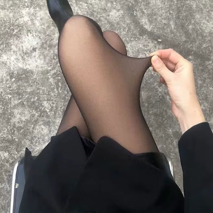 Women'S Thermal Underwear Transparent Polar Thermo Warm Tights False Pantyhose Winterpanty Thermal Leggings Woman Polar Stocking