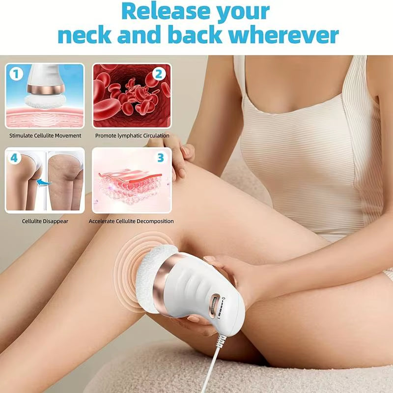 Cellulite Massager Body Slim Sculpting Machine Handheld Electric Massage Gun Skin Tightening for Belly Waist Butt Arms Legs