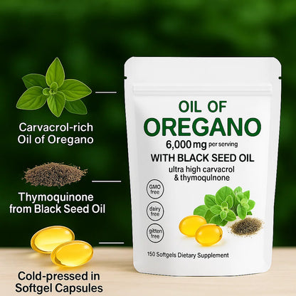 VitalEssence 2-in-1 Oil of Oregano & Black Seed Oil